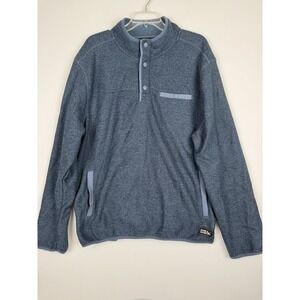 Eddie Bauer Men's Sweater Fleece Pullover Size extra Large Long‎ Sleeve Blue